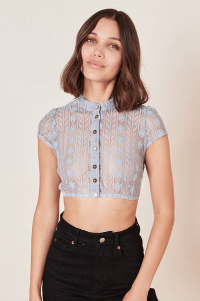 Kruger Dirndl Blouse "Lavina" blue (34,38)