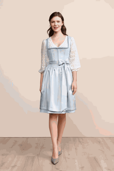 (new) Kruger Midi Dirndl 2pcs. 60cm "Oceana" light blue