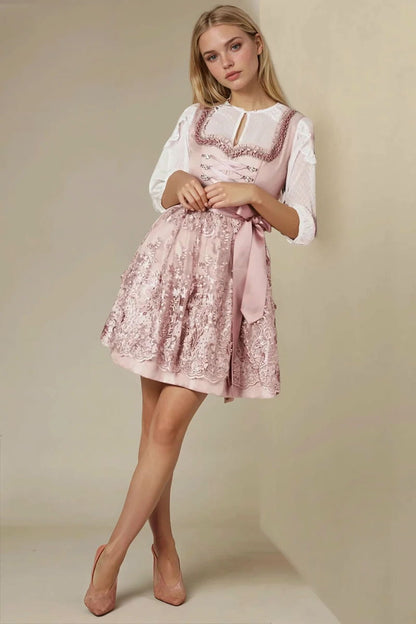 Kruger Joelle Mini Dirndl, Rose — 50cm 2pc Set