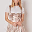 Kruger Midi Dirndl 2pcs. 60cm "Koko" beige