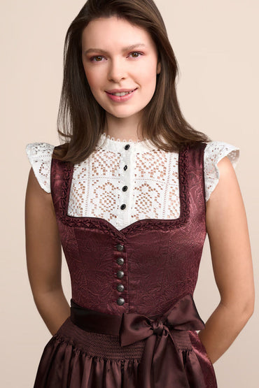 Kruger Midi Dirndl 2pcs. 60cm "Carline" red
