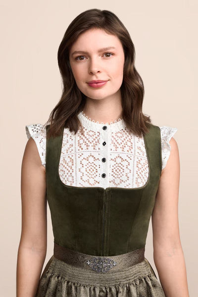 Kruger Long Dirndl 2pcs. 70cm "Aurela" green (34)