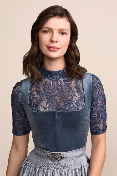 Kruger Long Dirndl 2pcs. 70cm "Aurela" blue