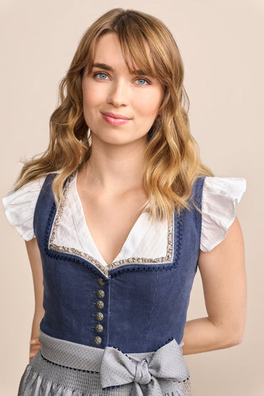 Kruger Mini Dirndl 2pcs. 50cm "Aleike" blue