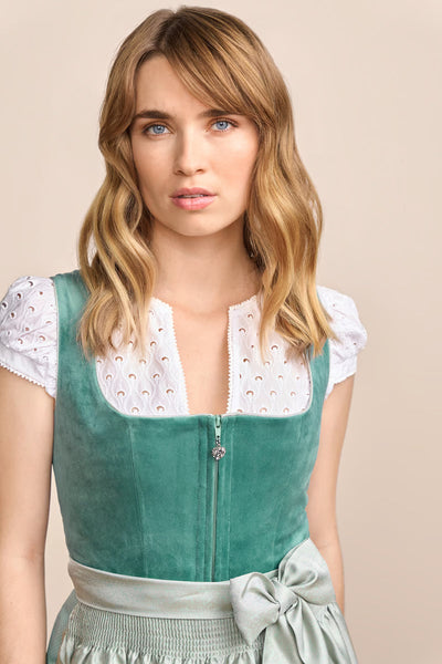 Kruger Mini Dirndl 2pcs. 50cm "Delea" green