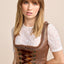 Kruger Mini Dirndl 2pcs. 50cm "Maris" brown (size 36)