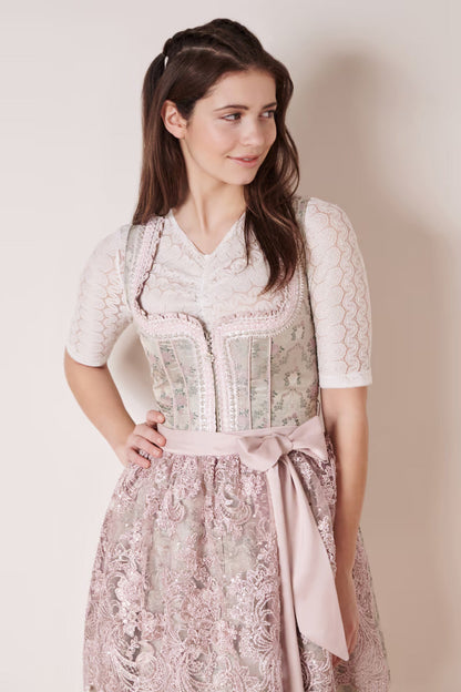 Kruger Mini Dirndl 2pcs. 50cm "Roxana" green (size 40)