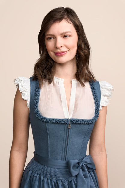 Kruger Midi Dirndl 2pc 60cm "Jocelyn" blue (34,44)
