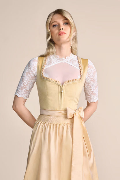 Kruger Annina Mini Dirndl, Yellow — 50cm 2pc Set