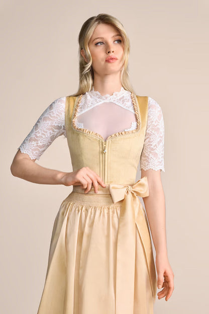 Kruger Annina Mini Dirndl, Yellow — 50cm 2pc Set