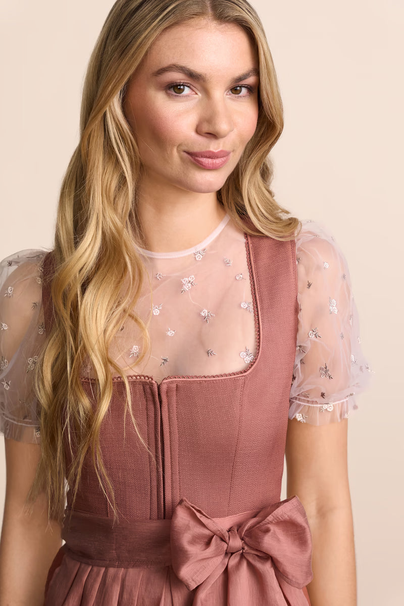 Krüger Luvina Midi Dirndl, Rose — 60cm 2pc Set