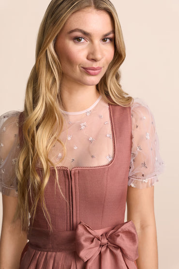 Krüger Luvina Midi Dirndl, Rose — 60cm 2pc Set