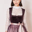 Kruger Midi Dirndl 2pcs. 60cm "Joelina" berry