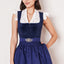 Kruger Midi Dirndl 2pcs. 60cm "Alisha" blue