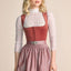 Kruger Midi Dirndl 2pcs. 60cm "Alisha" red