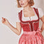 Kruger Midi Dirndl 2pcs. 60cm "Ulrika" red