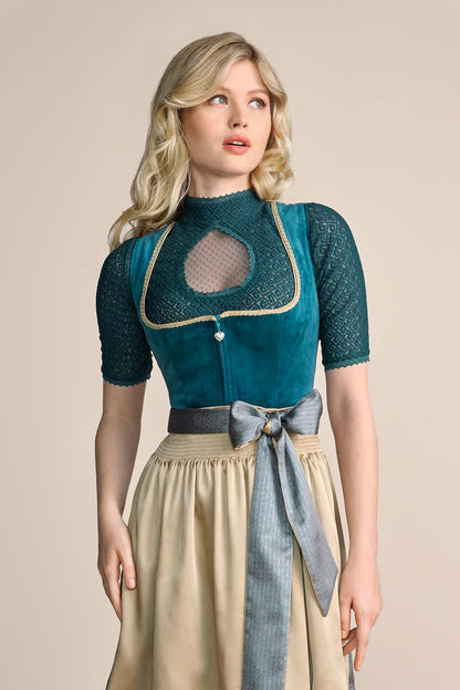 Kruger Dena Mini Dirndl, Turquoise — 50cm 2pc Set