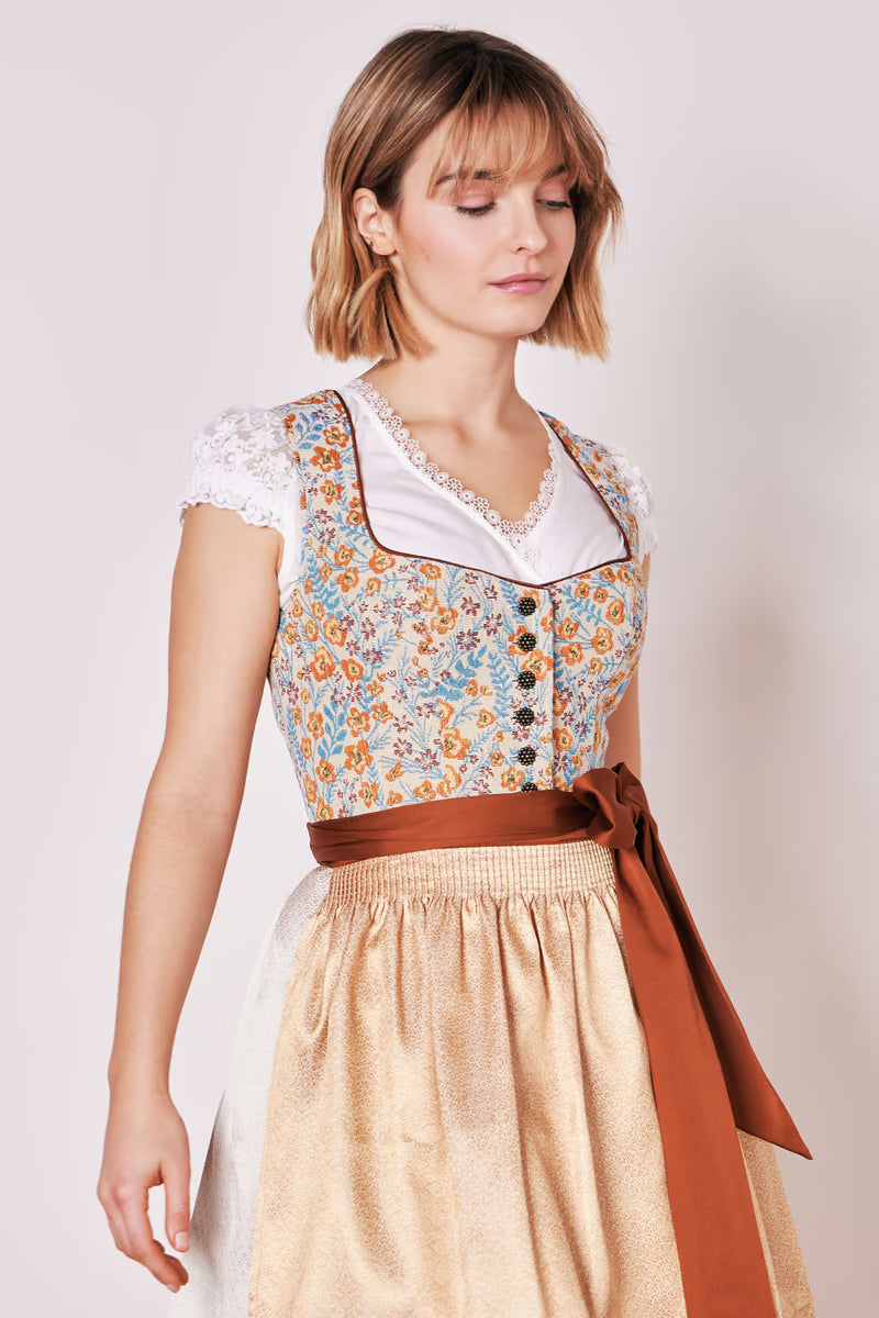 Kruger Xandra Mini Dirndl, Beige — 50cm 2pc Set