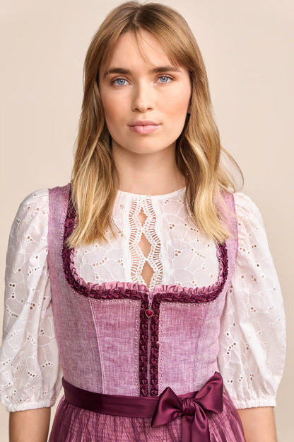 Kruger Midi Dirndl 2pcs. 60cm "Maryanne" red (46)