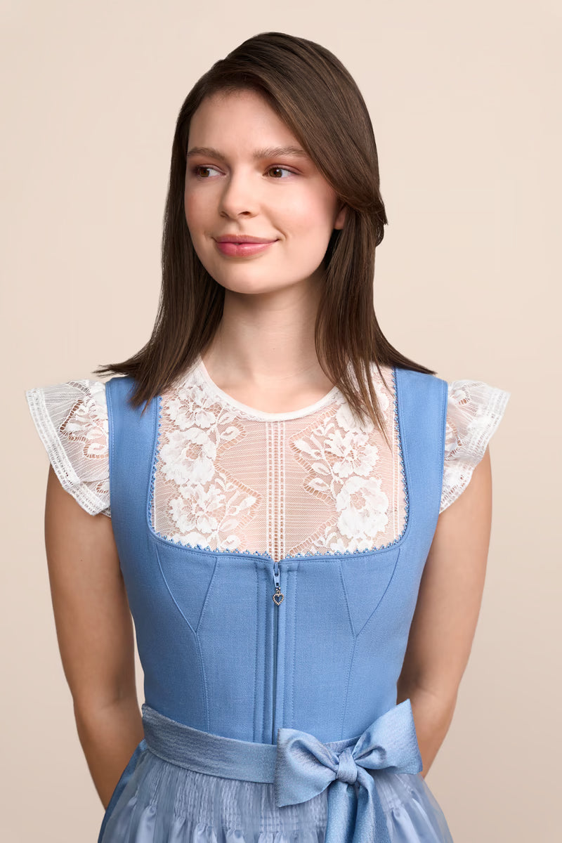 Kruger Midi Dirndl 2pc 60cm "Caylee" blue