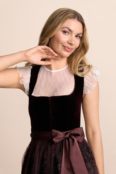 Kruger Midi Dirndl 2pcs. 60cm "Tanya" red