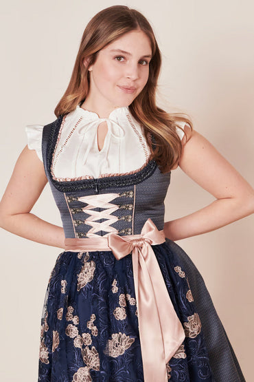 Kruger Tracy Midi Dirndl, Blue — 60cm 2pc Set