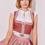 Kruger Midi Dirndl 2pcs. 60cm "Prunella" red