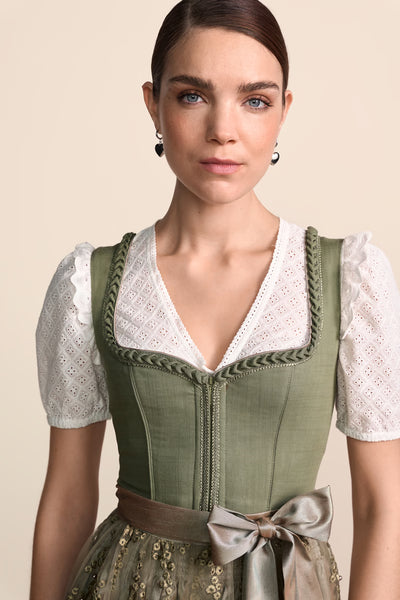 Kruger Malana Midi Dirndl, Green — 60cm 2pc Set