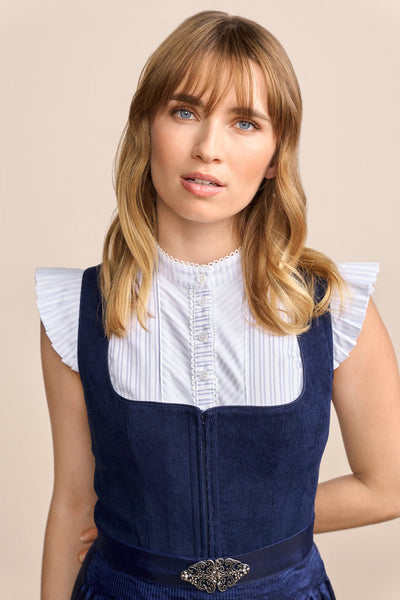 Kruger Midi Dirndl 2pcs. 60cm "Evi" blue