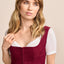 Kruger Midi Dirndl 2pcs. 60cm "Evi" red (size 34)