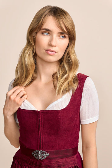 Kruger Midi Dirndl 2pcs. 60cm "Evi" red (34)