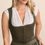 Kruger Long Dirndl 2pcs. 70cm "Evi" olive (size 38)