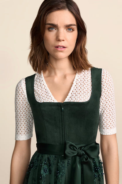 Kruger Midi Dirndl 2pcs. 60cm "Lovira" green
