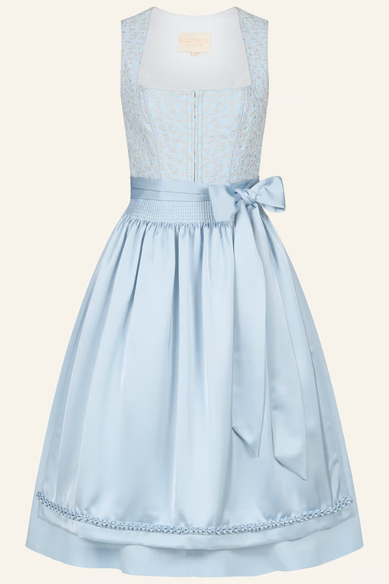 Kruger Long Dirndl 2pcs. 70cm "Soreya" blue
