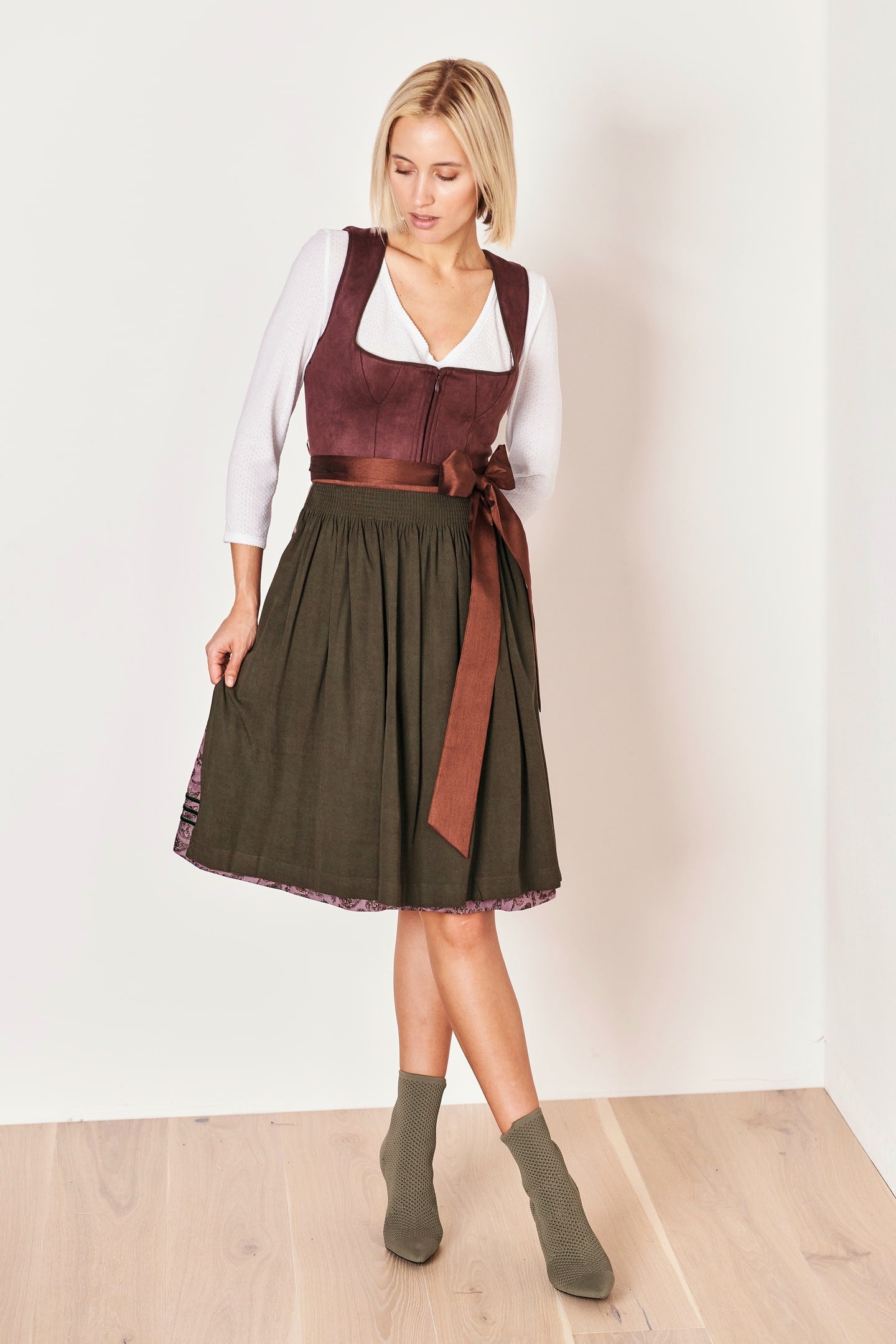 Julia Trentini Lina Midi Dirndl, Purple — 60cm