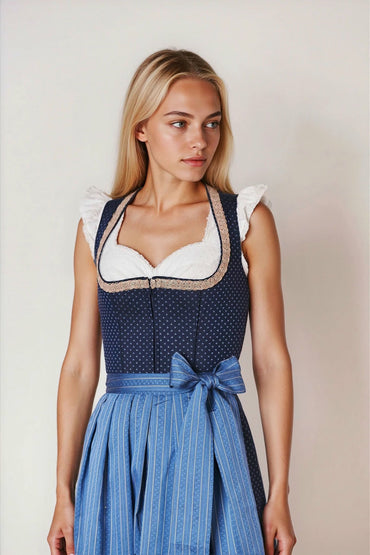 Julia Trentini Mia Midi Dirndl, Blue — 60cm