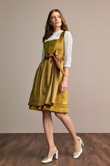 Julia Trentini Milla Midi Dirndl, Yellow — 60cm