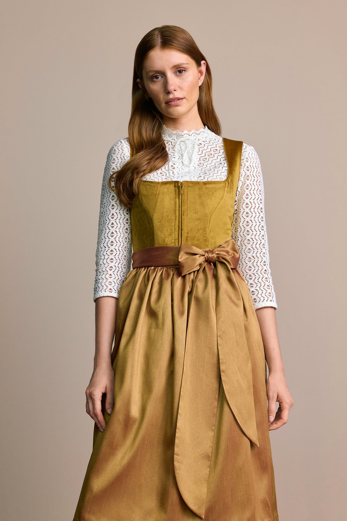 Julia Trentini Milla Dirndl, Yellow — 70cm Long