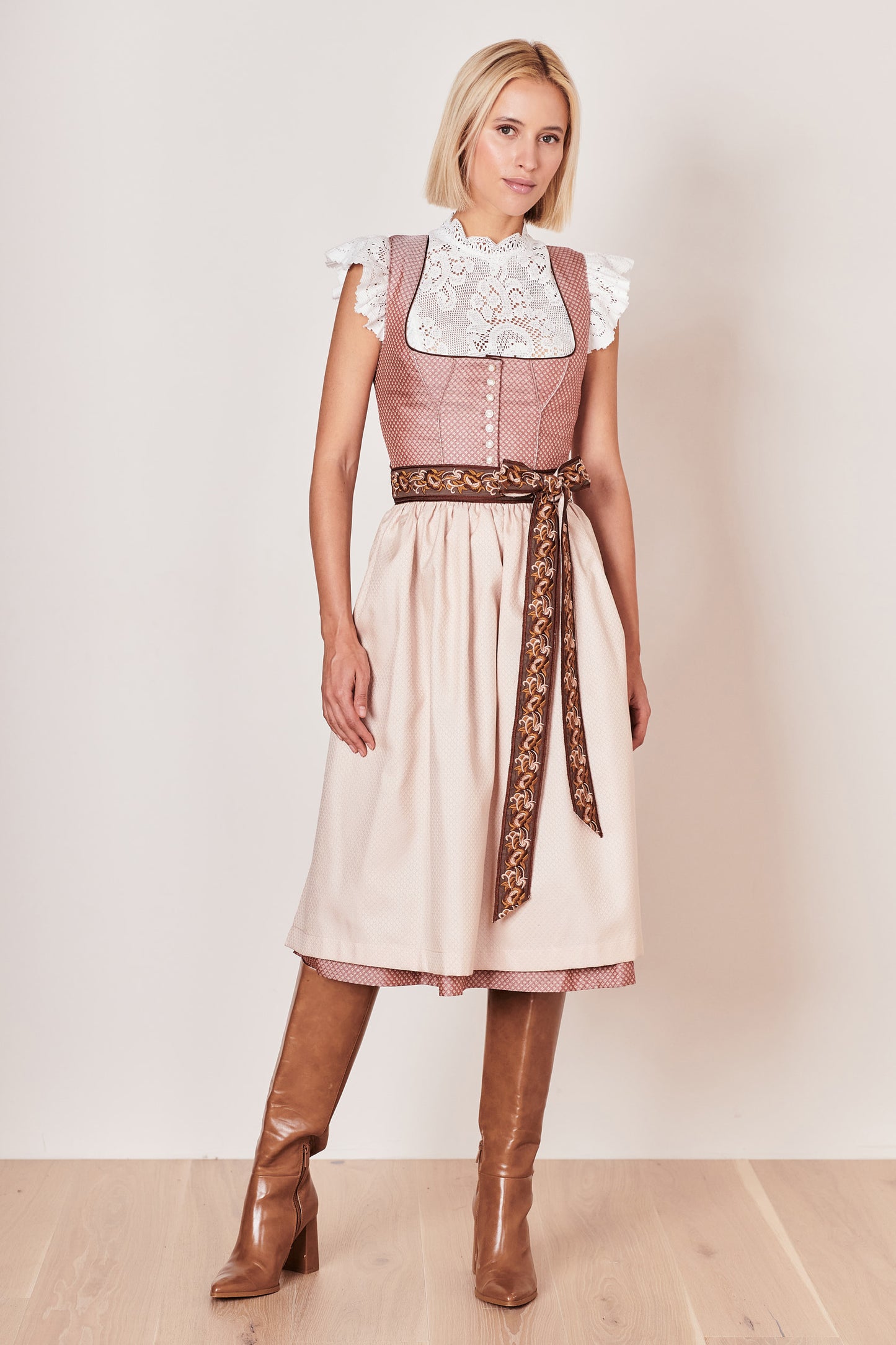 Julia Trentini Klara Dirndl, Rose — 70cm Long