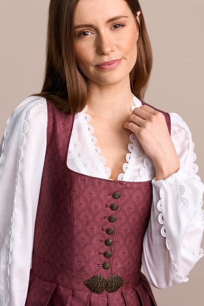 Julia Trentini Talina Dirndl, Red — 70cm Long