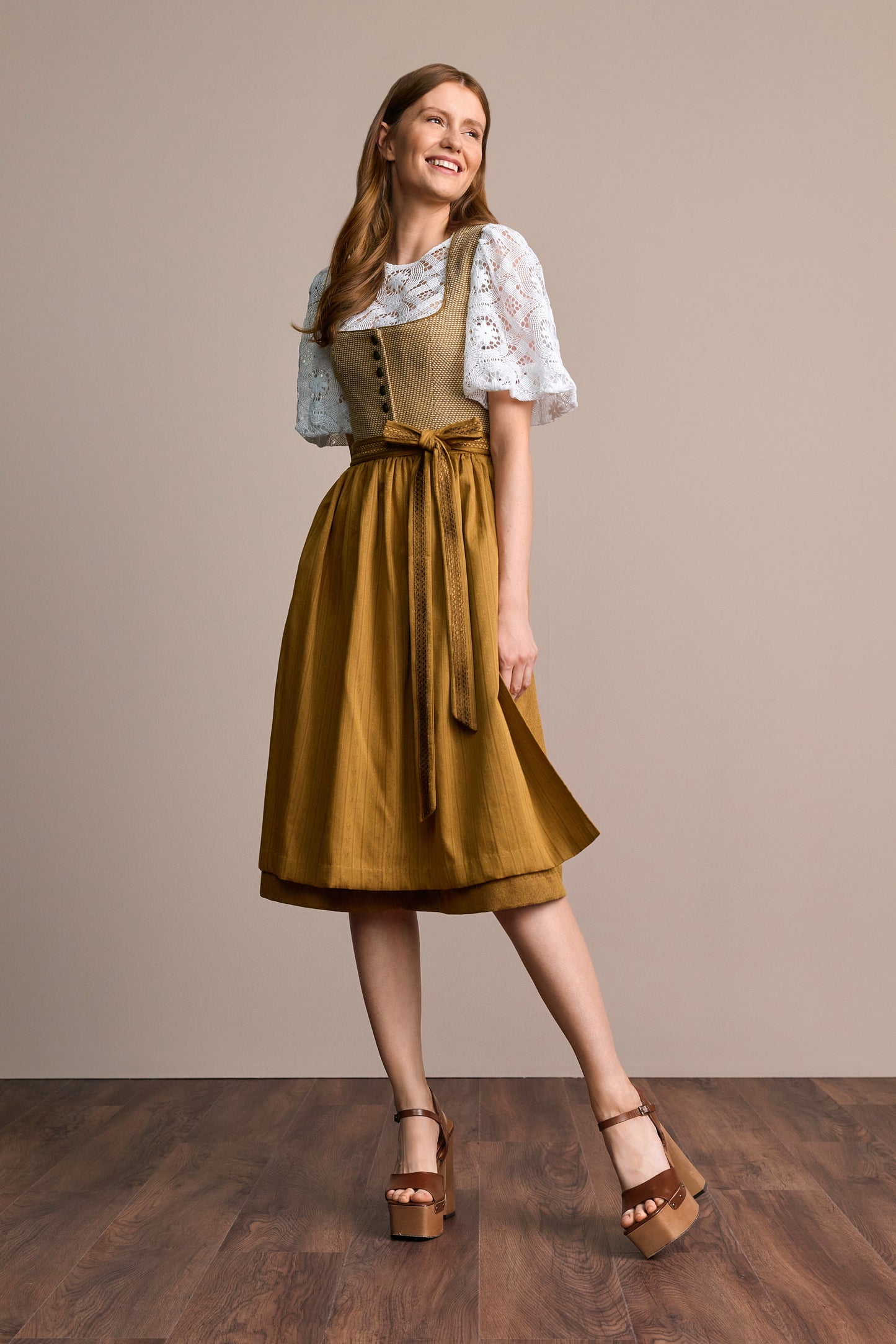 Julia Trentini Janine Dirndl, Yellow — 70cm Long