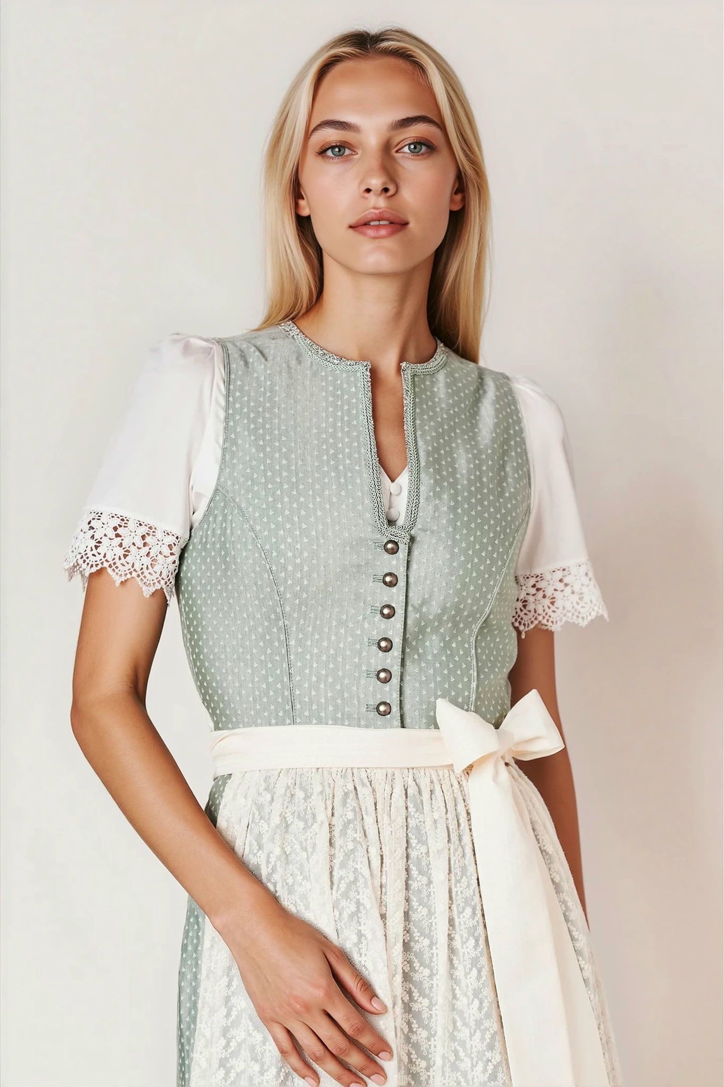 Julia Trentini Emilia Midi Dirndl, Green — 60cm