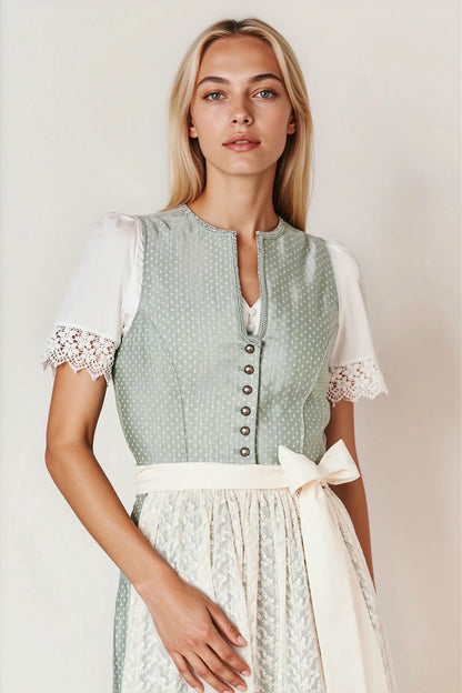 Julia Trentini Emilia Midi Dirndl, Green — 60cm