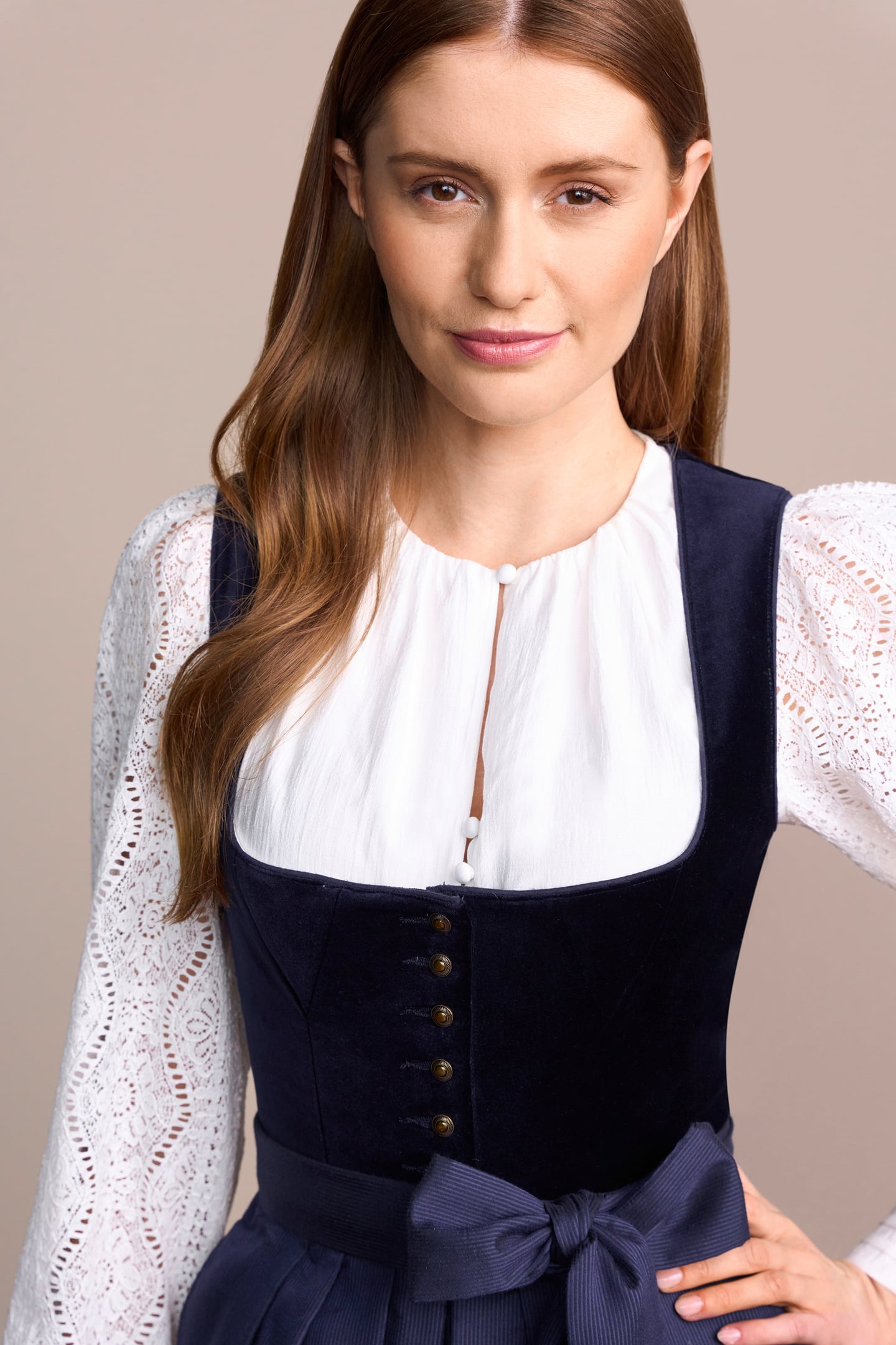 Julia Trentini Yara Dirndl, Blue — 80cm Maxi