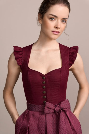 Julia Trentini Madlen Dirndl, Red — 70cm Long