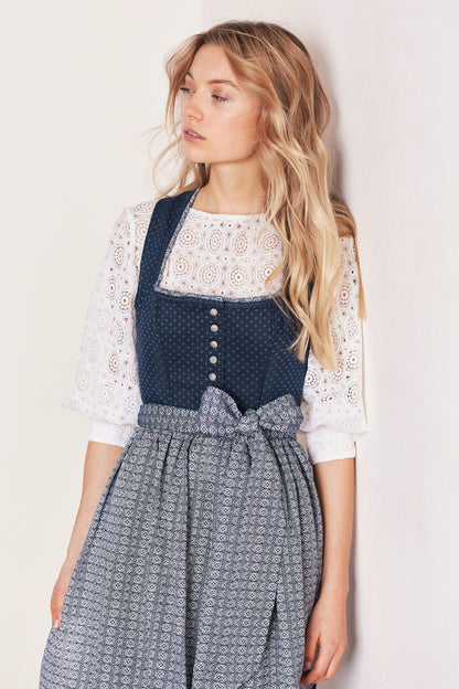 Julia Trentini Kati Midi Dirndl, Blue — 60cm