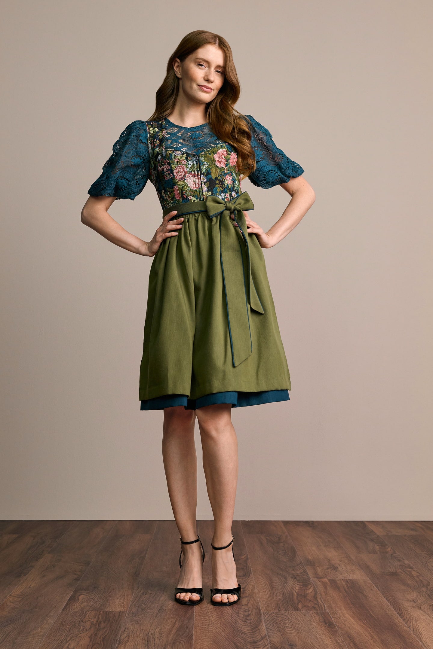 Julia Trentini Franzi Midi Dirndl, Turquoise — 60cm