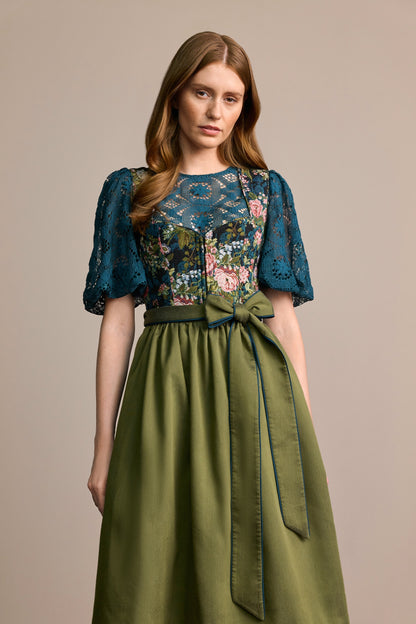 Julia Trentini Franzi Dirndl, Turquoise — 70cm Long