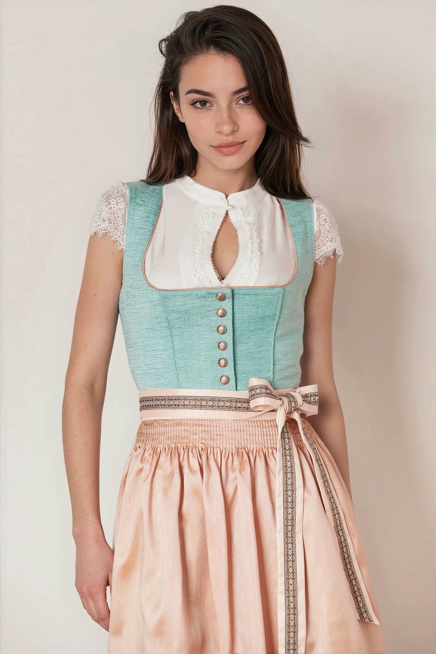 Julia Trentini Marina Midi Dirndl, Blue — 60cm