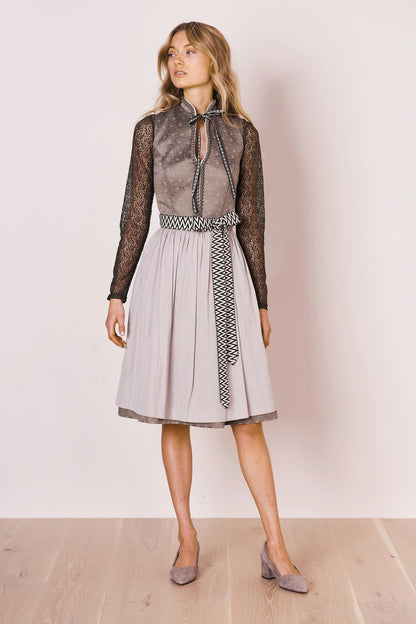Julia Trentini Erna Midi Dirndl, Silver — 60cm